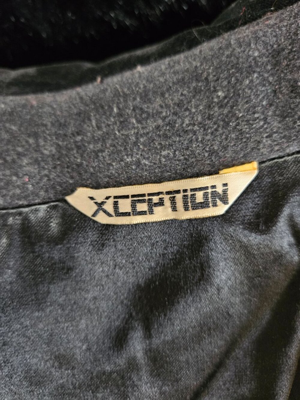 Size XL to 1X Vintage 1980s Charcoal Wool Coat - Picture 9 of 11